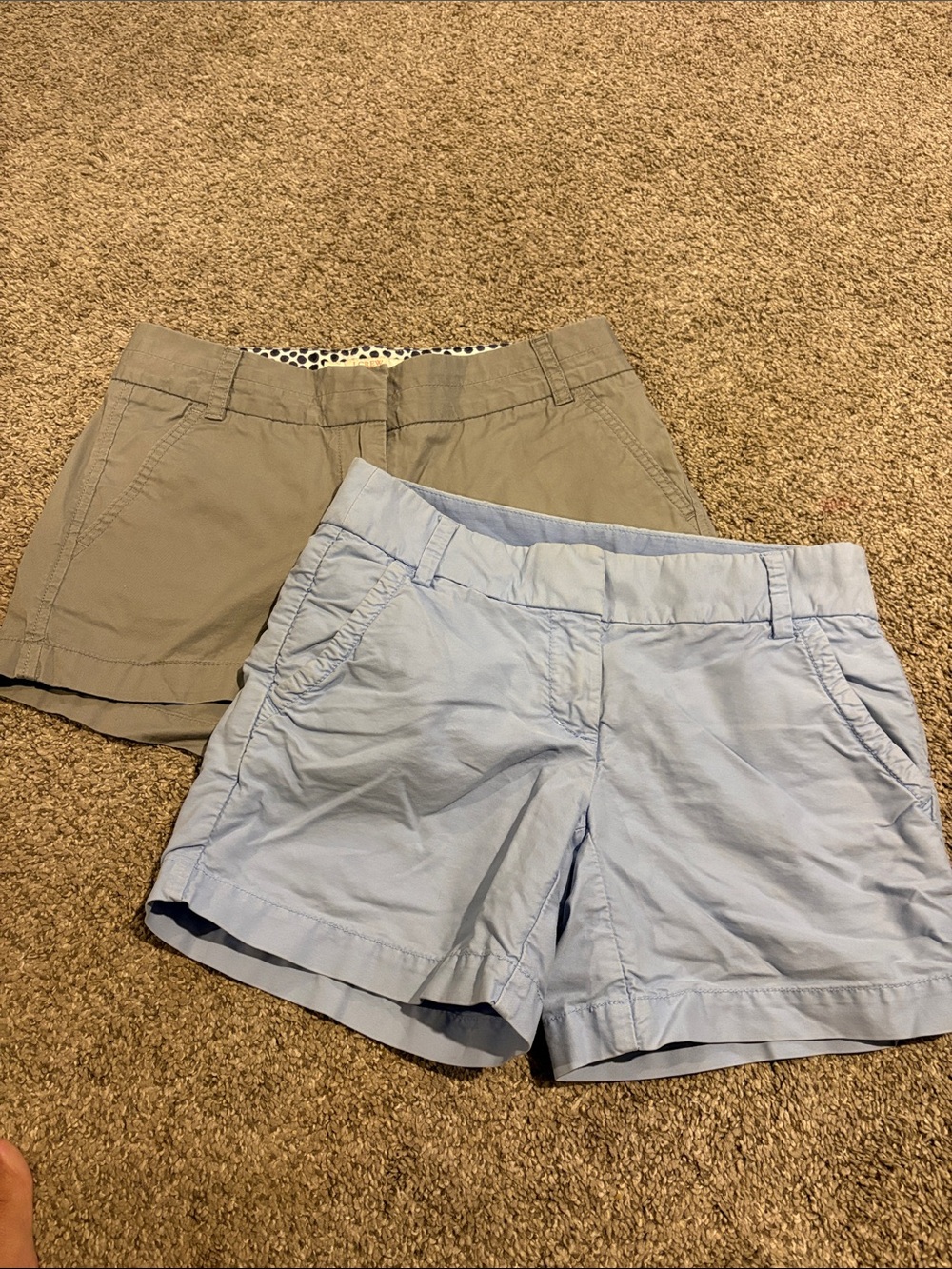 2 pair j. Crew Chino Shorts